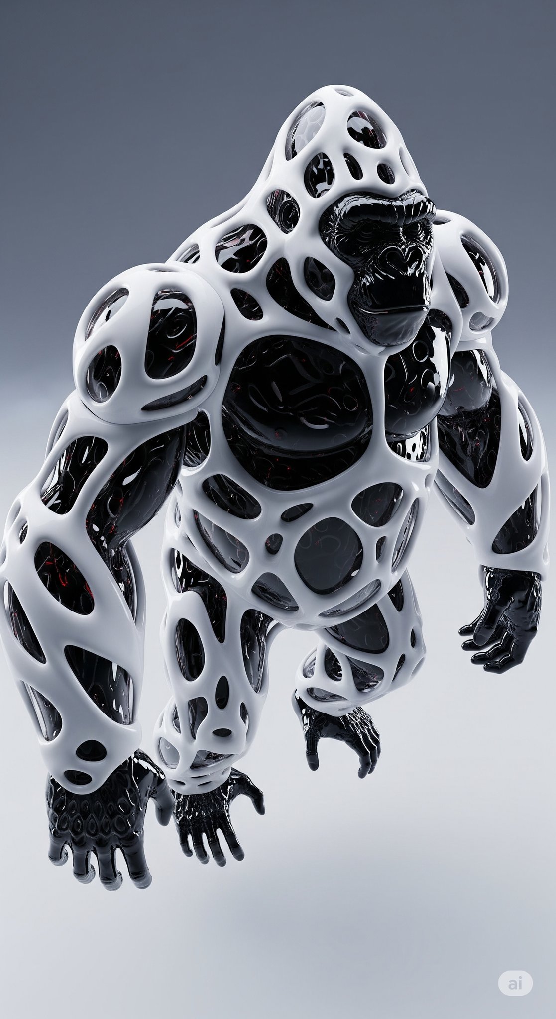 Futuristic Exoskeleton Sculpture - view 2