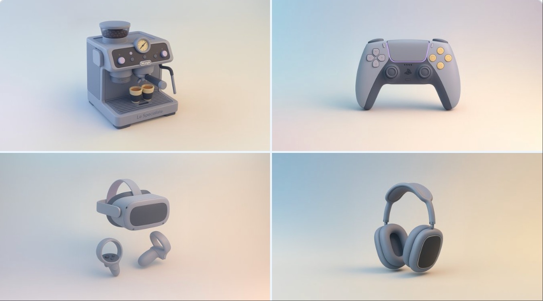 Soft Minimal 3D Plastic Retexture