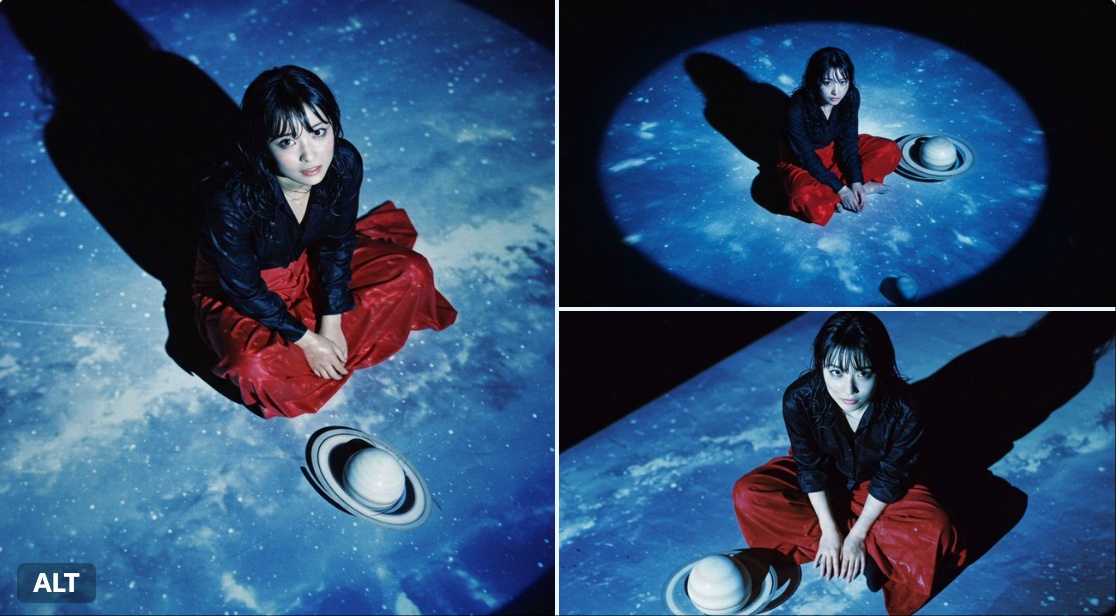 Japanese Actress in Movie Scene with Saturn Model - view 1