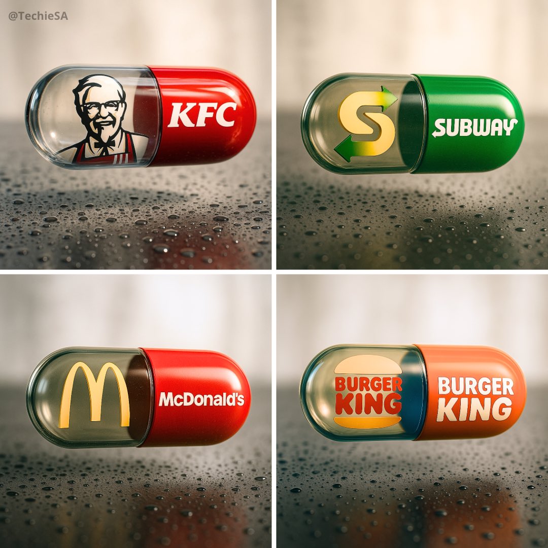 Hyper-Realistic Brand Capsule Hovering Poster