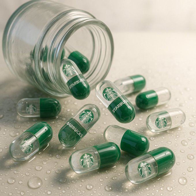 Capsules Spilling from Transparent Medicine Bottle - view 2