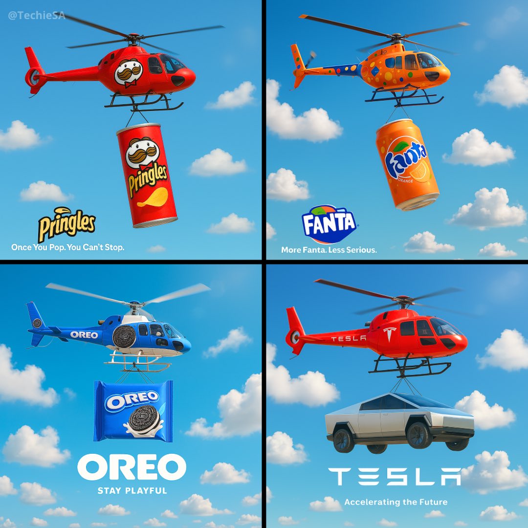 Helicopter Brand Ad with Product Banner