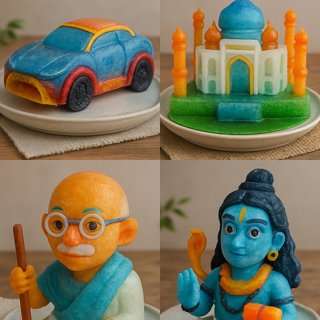 Colorful Handcrafted Ice Sculpture