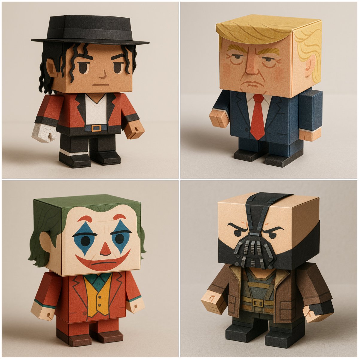 Ultra-Detailed Box-Shaped Papertoy Character