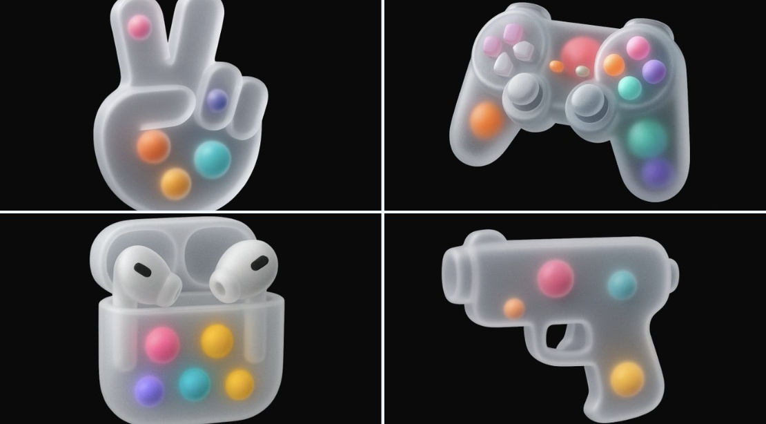 Frosted Bubble 3D Icons - view 1