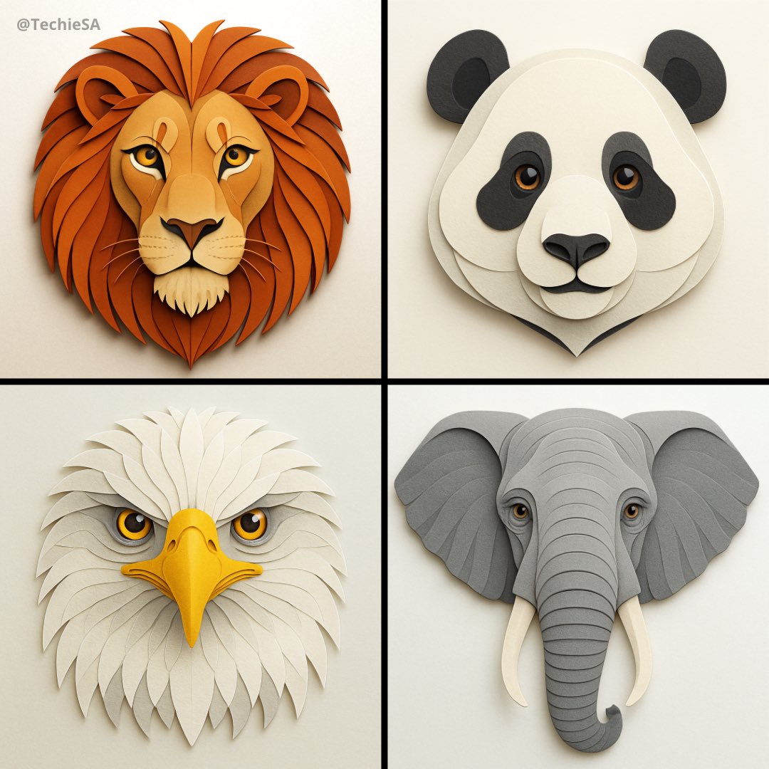 Geometric Animal Head Portrait