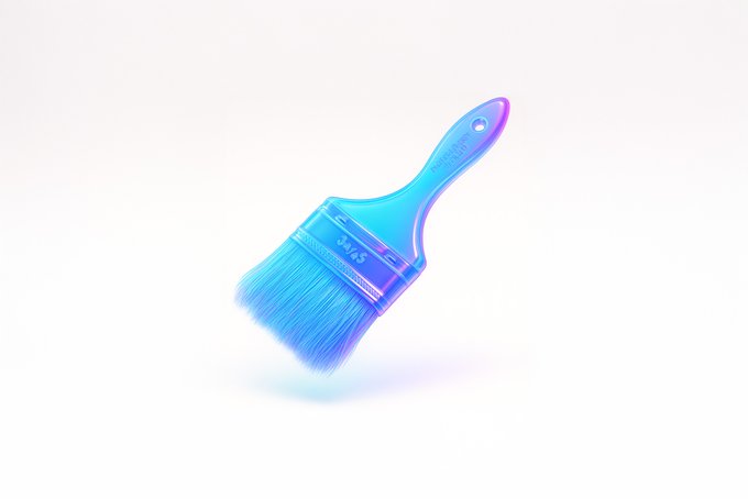 Floating Glassy Neon 3D