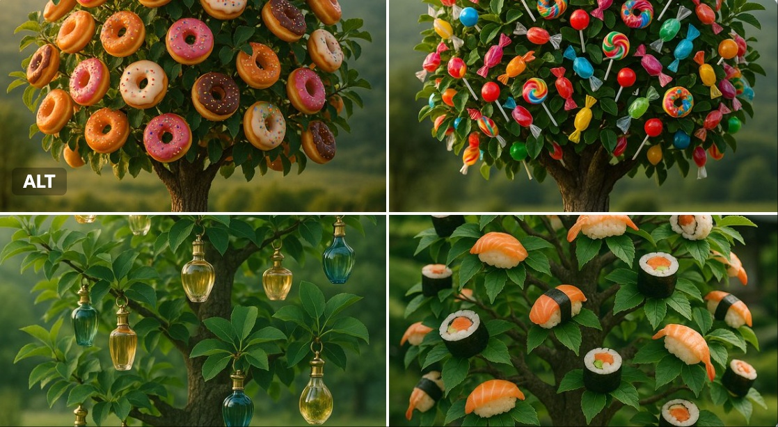 Tree Naturally Bearing Product in Meadow - view 1
