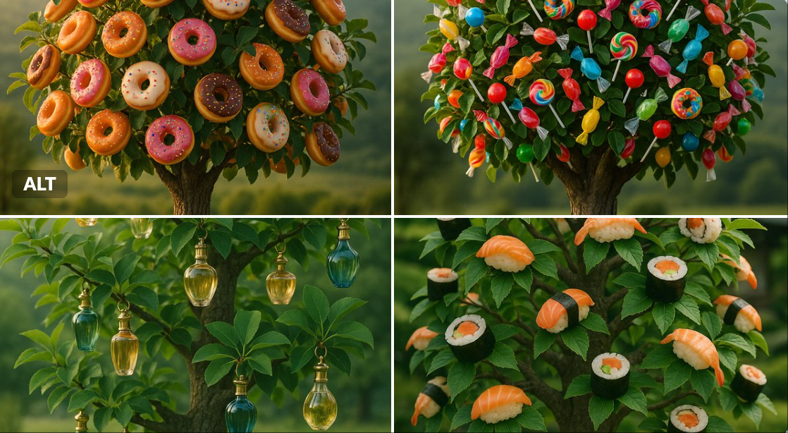 Tree Naturally Bearing Product in Meadow