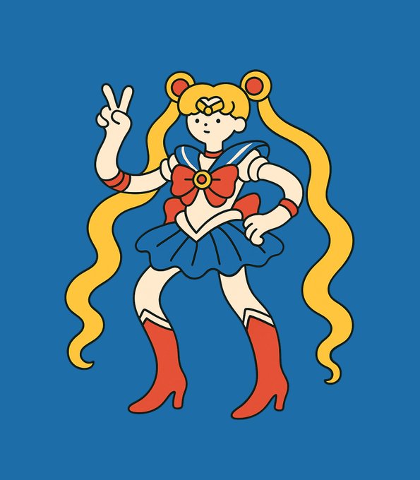 Whimsical Wavy Cartoon Character Illustration