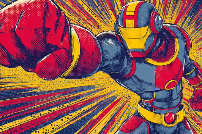 Vintage Comic Book Cartoon Illustration