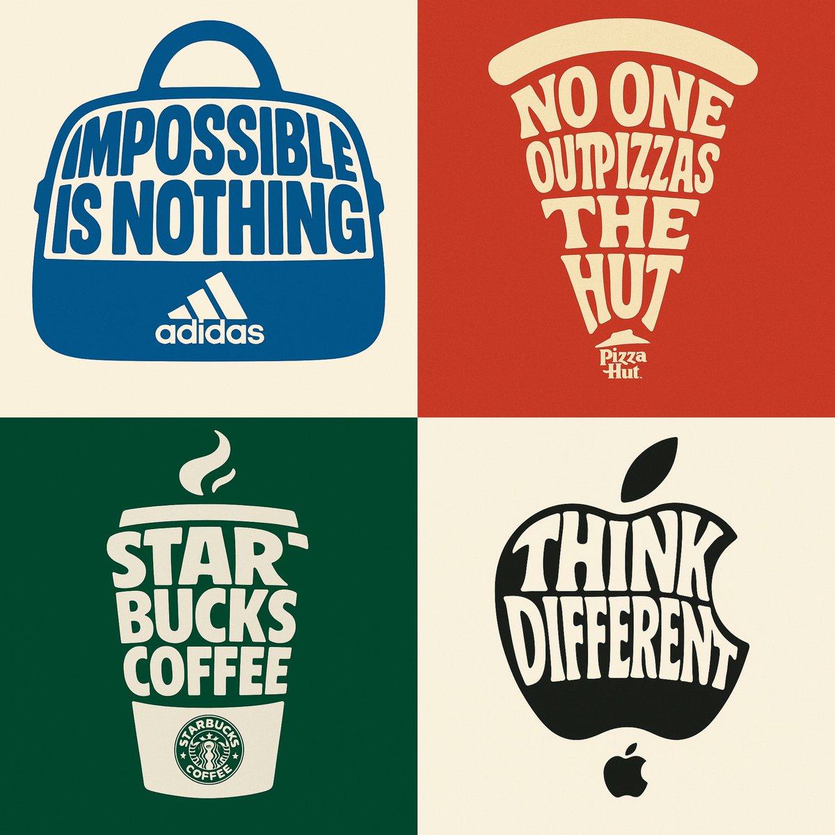 Typographic Illustration Shaped Like Object