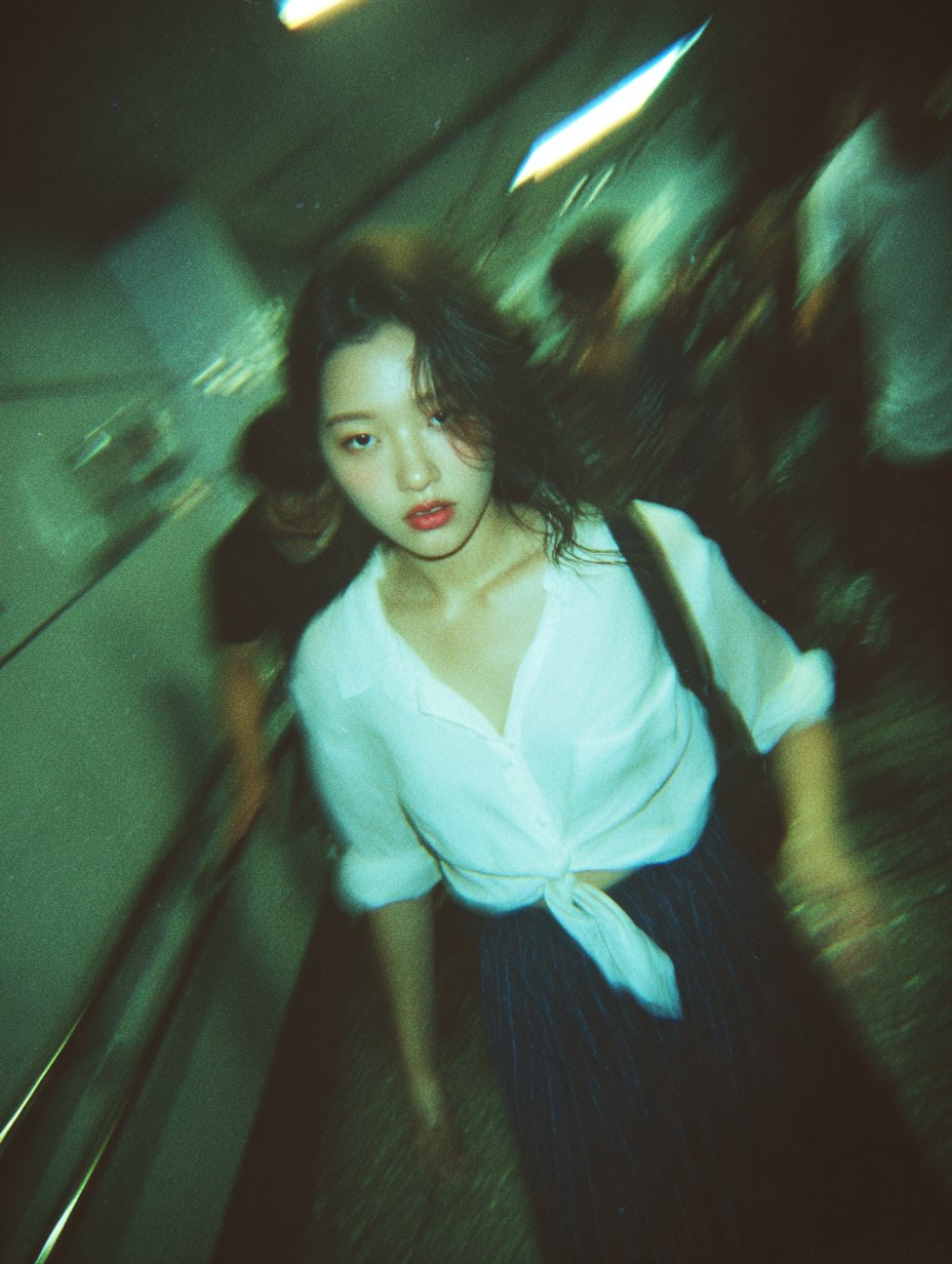 Tokyo Subway Stairwell Girl Snapshot