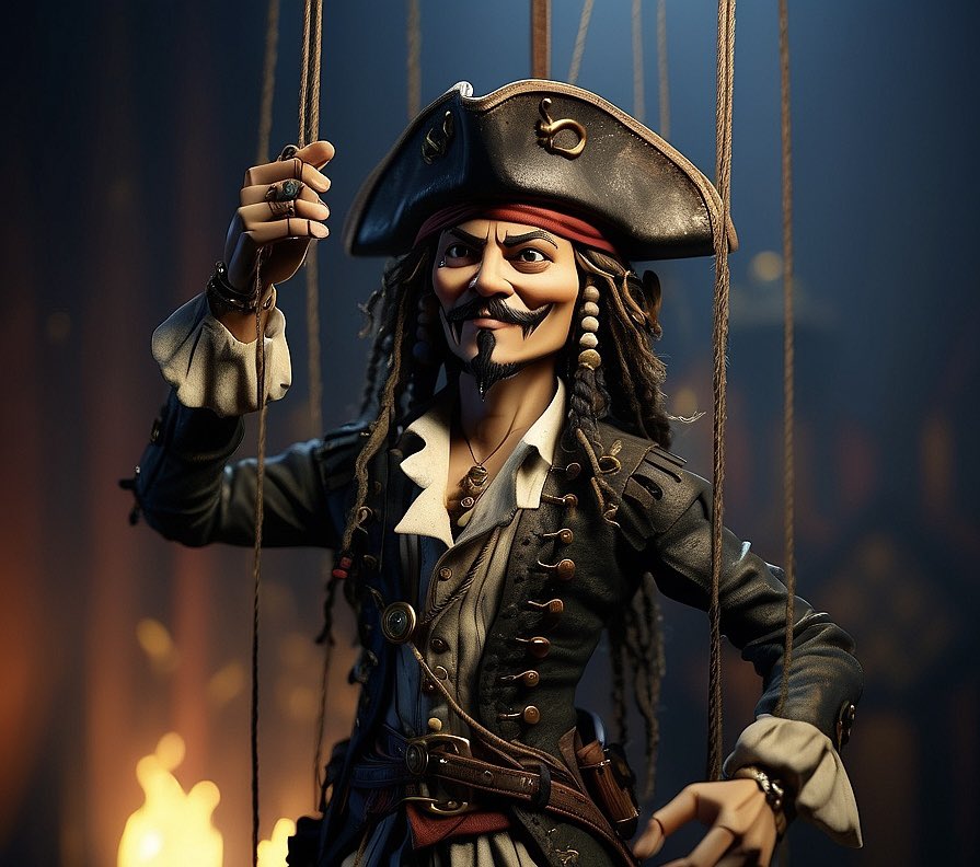 Hand-Carved Wooden Puppet Czech Marionette Style - view 3