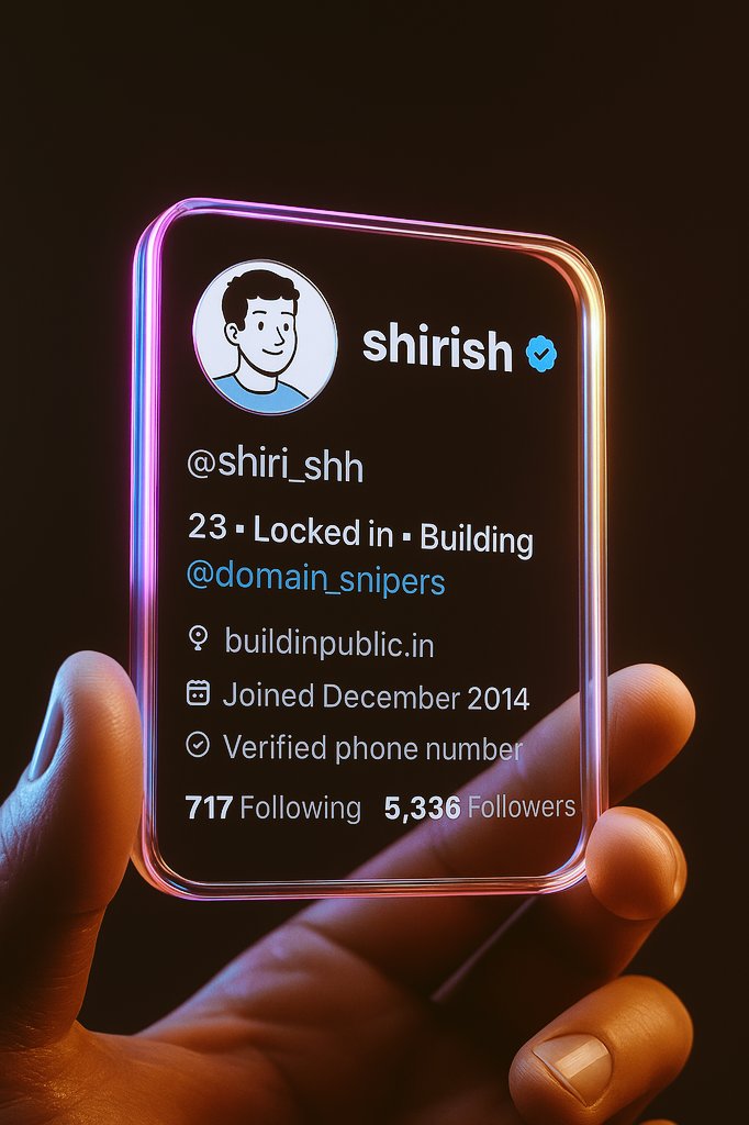 Transparent Futuristic Twitter Profile Card
