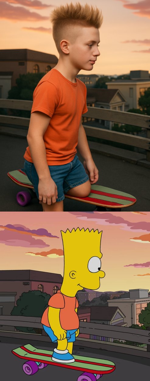 Cartoon Character to Hyper-Realistic Human Portrait