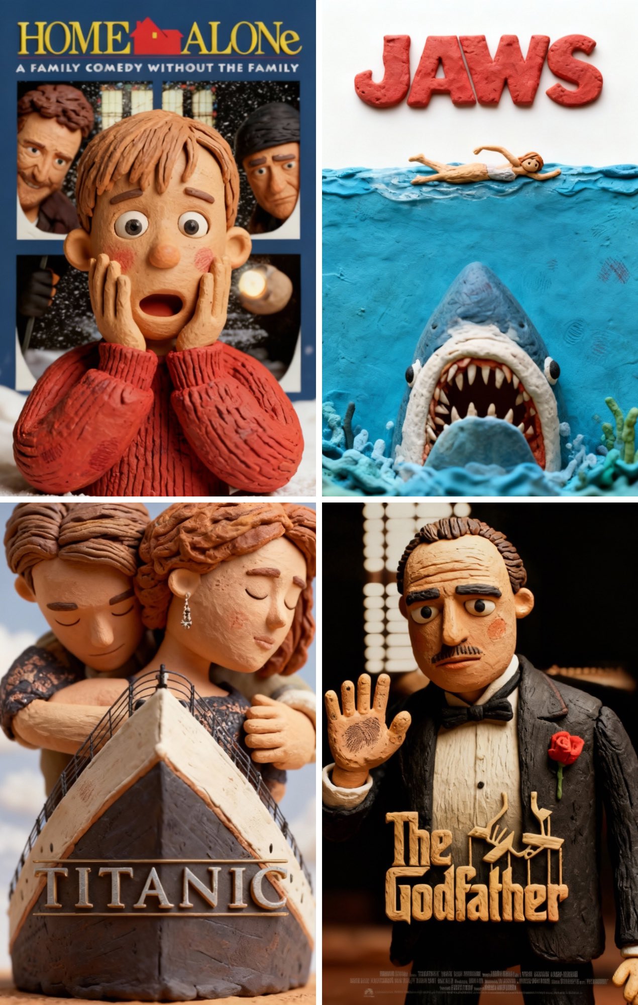 Claymation Movie Poster Restyling
