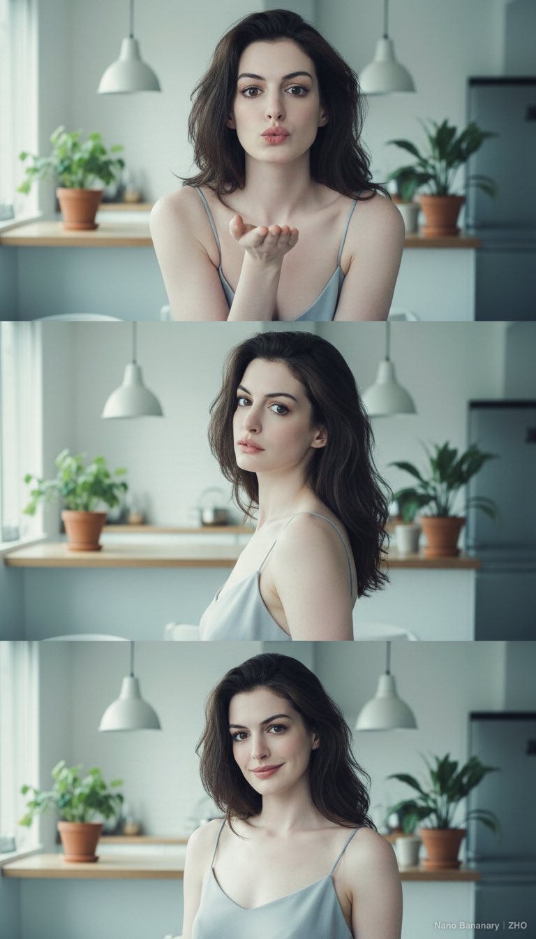 Home Light Shadow Triptych Portrait