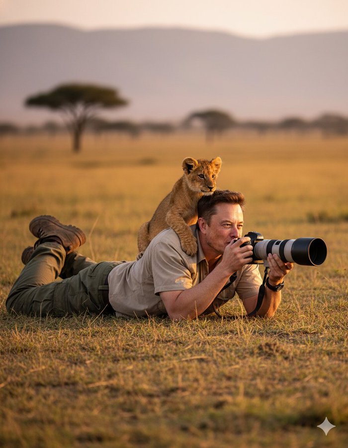 Ultra-Realistic Wildlife Photography with Lion Cub