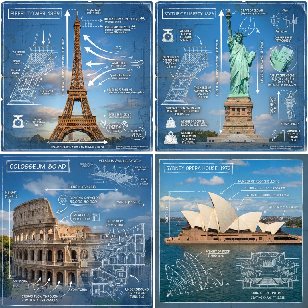 Landmark Blueprint Infographic
