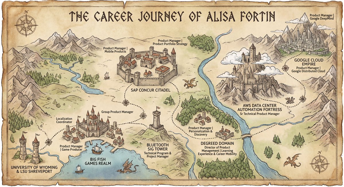 LinkedIn Career Path Visualized as Map