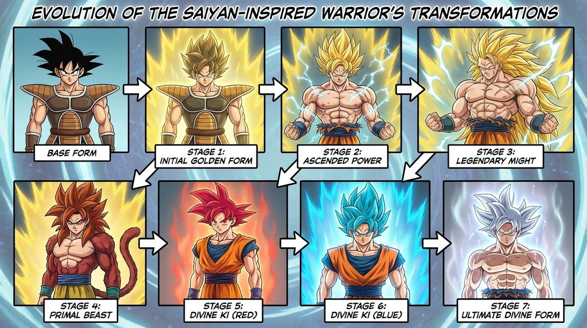 Super Saiyan Transformation Stages Chart
