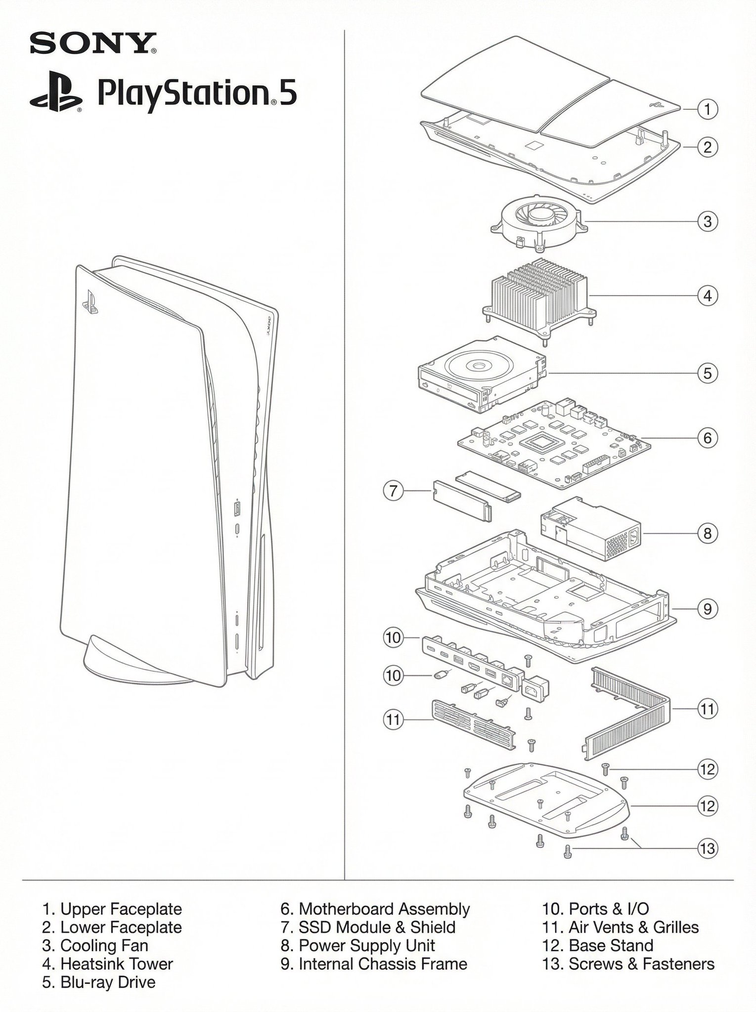 PS5 Technical Blueprint Diagram