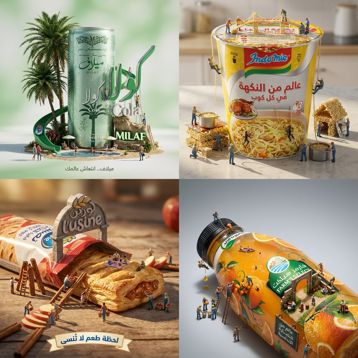 Miniature Surreal Product Branding Scene