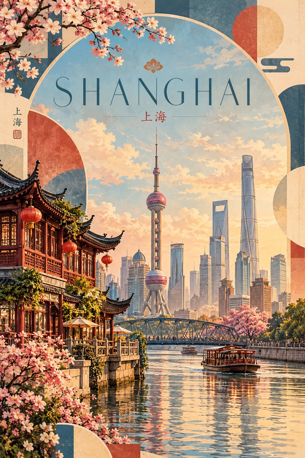 Vintage-Modern Travel Poster