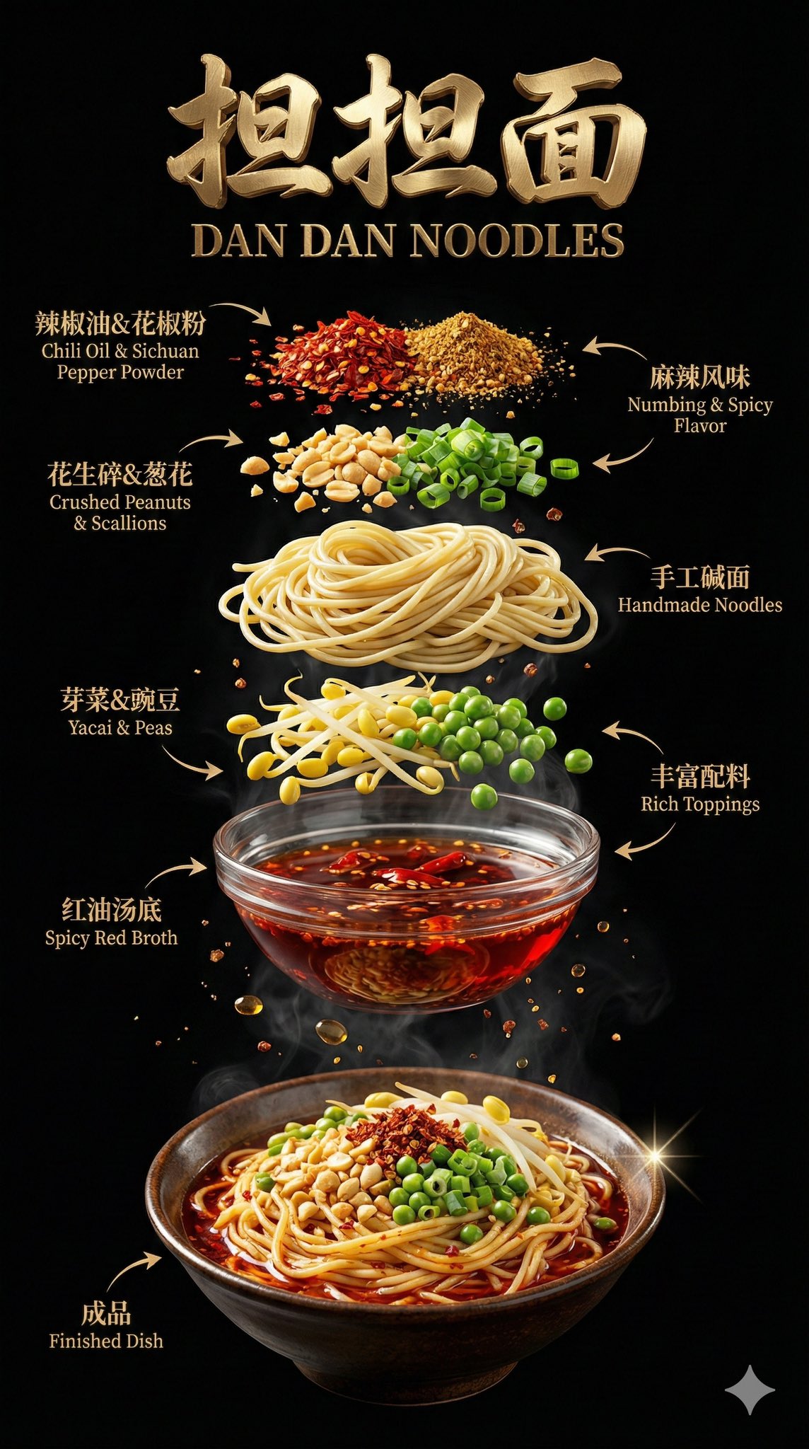 Dan Dan Noodles Deconstructed Poster
