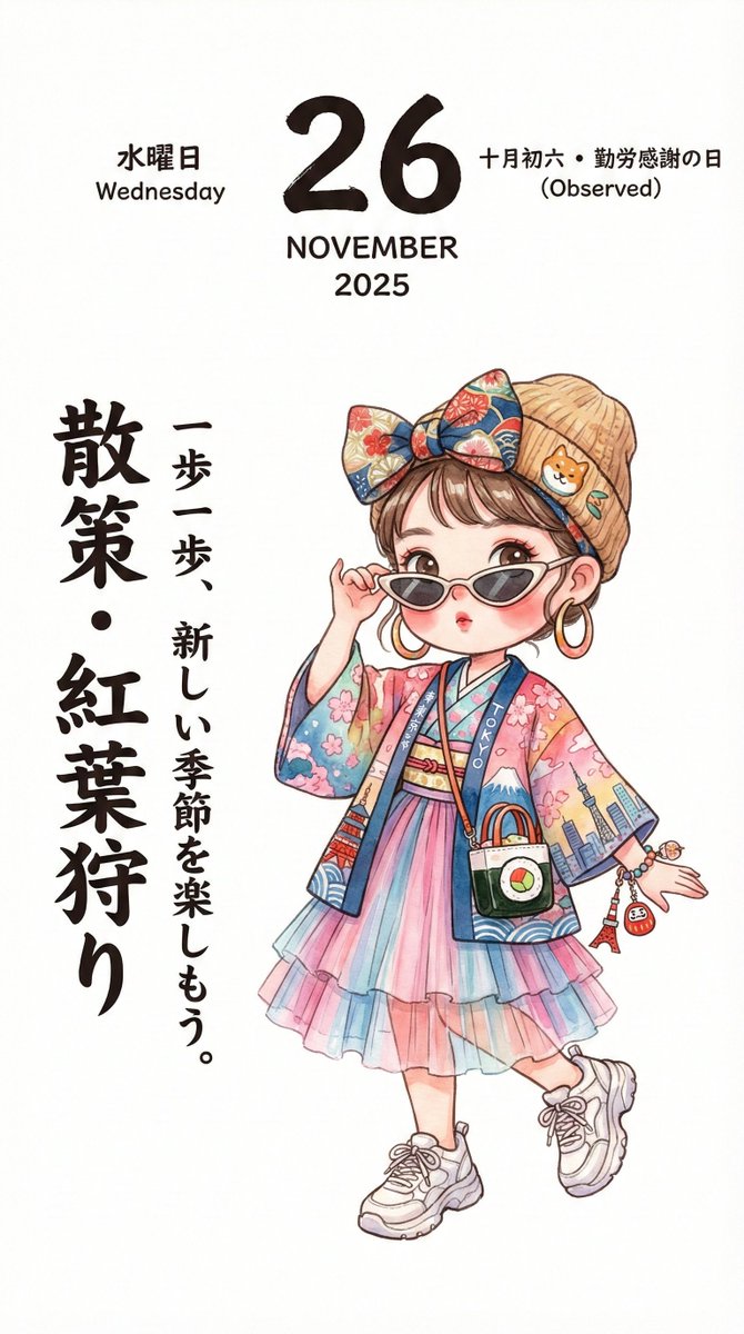 Cute Hand-Drawn Calendar Illustration - view 2