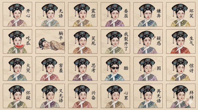 Realistic Suzhou Embroidery Emoji Pack