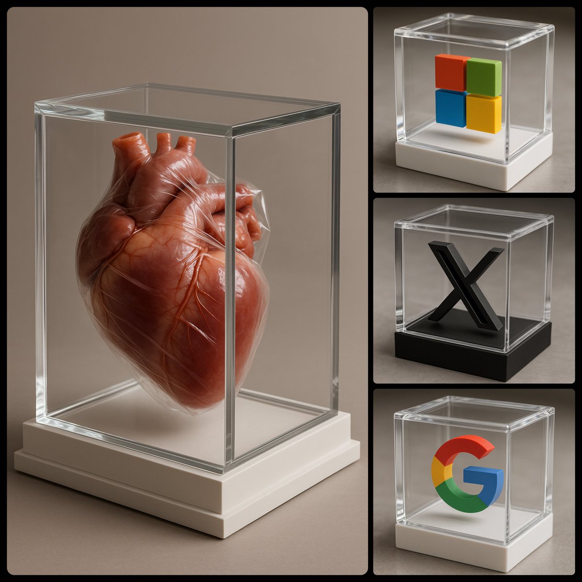 Photorealistic 3D Subject in Luxurious Transparent Box