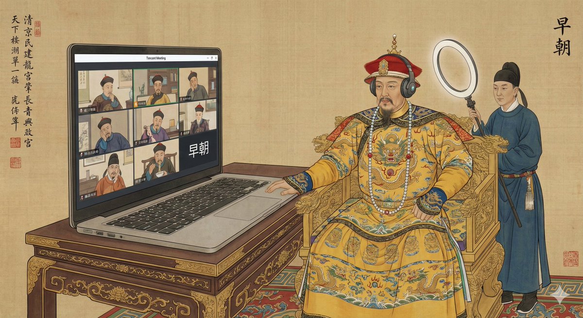 Qing Emperor Holds Video Conference in Morning Court