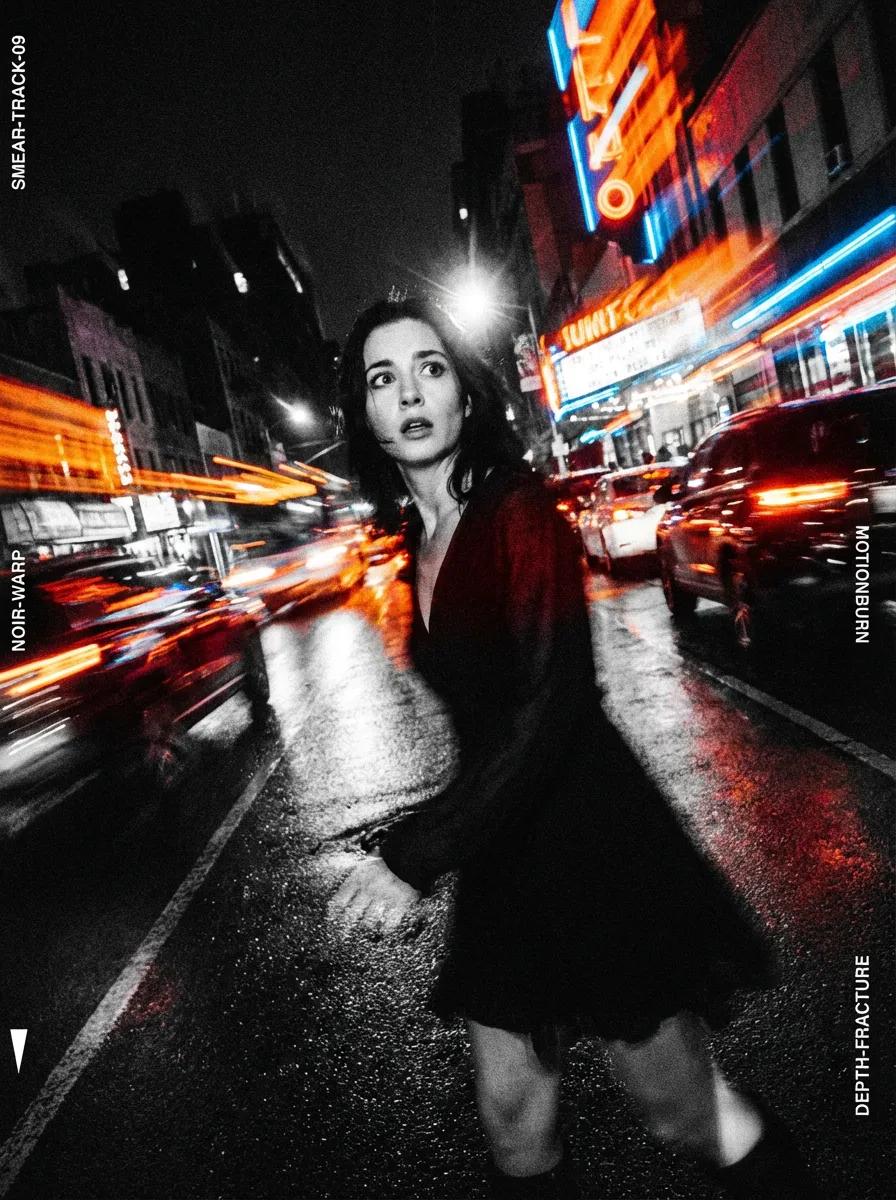 Street Visual Explosion with Noir Atmosphere