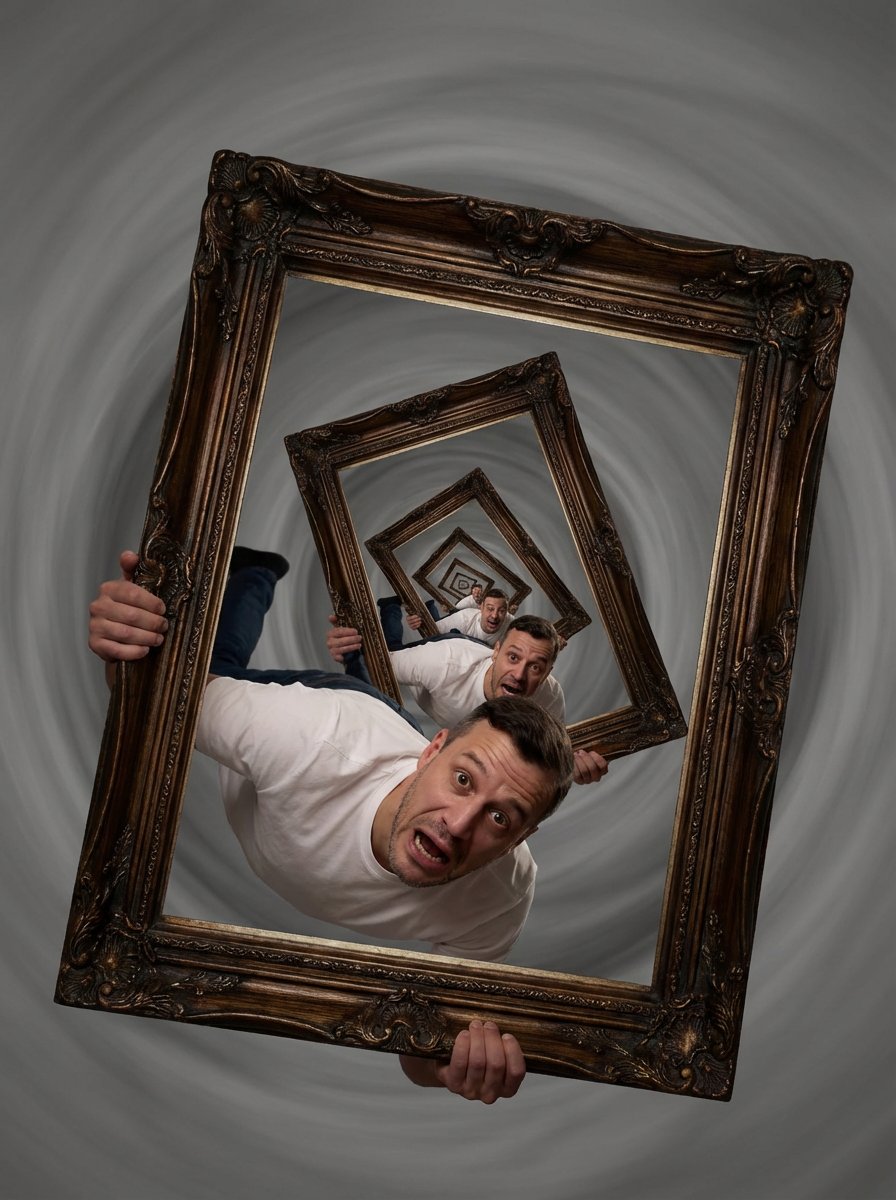 Man Trapped in Endless Recursive Picture Frame