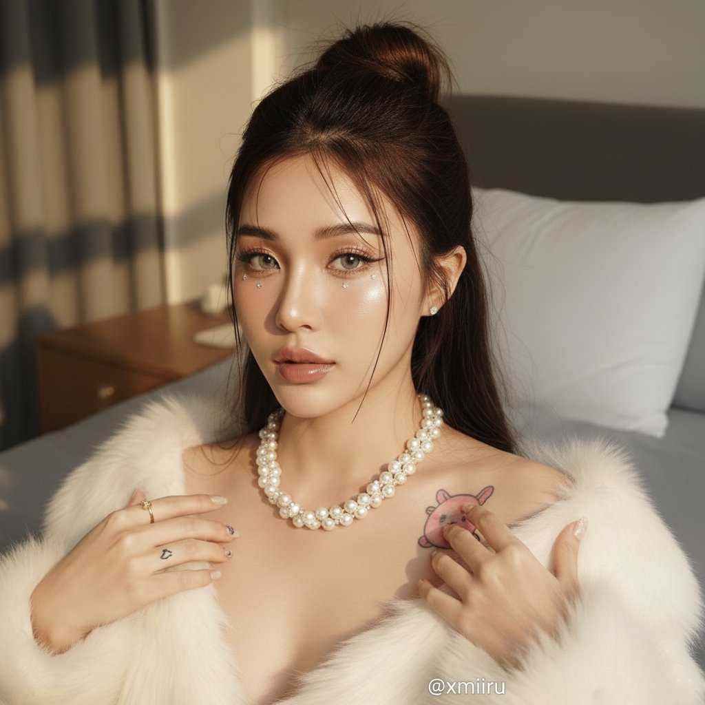 Fair-Skinned Woman Bathed in Morning Sunlight