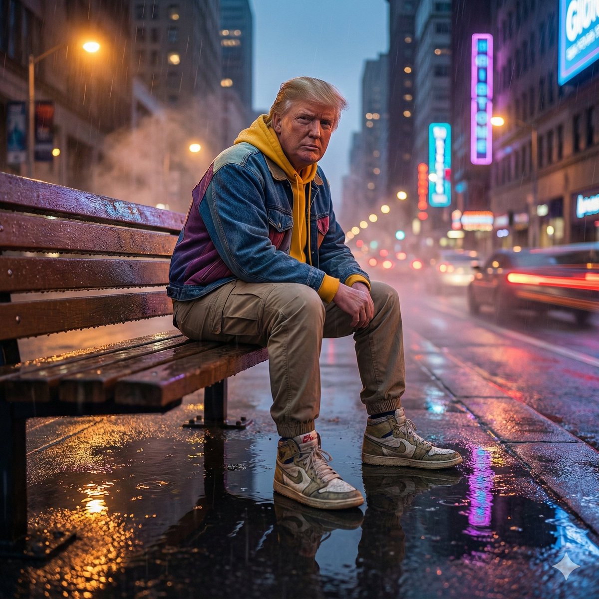 Cinematic Portrait on Rainy Neon Flyover