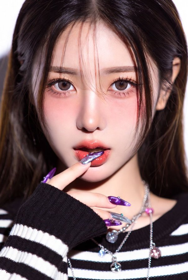 Ultra-Close-Up Portrait of Stunning Young East Asian Woman