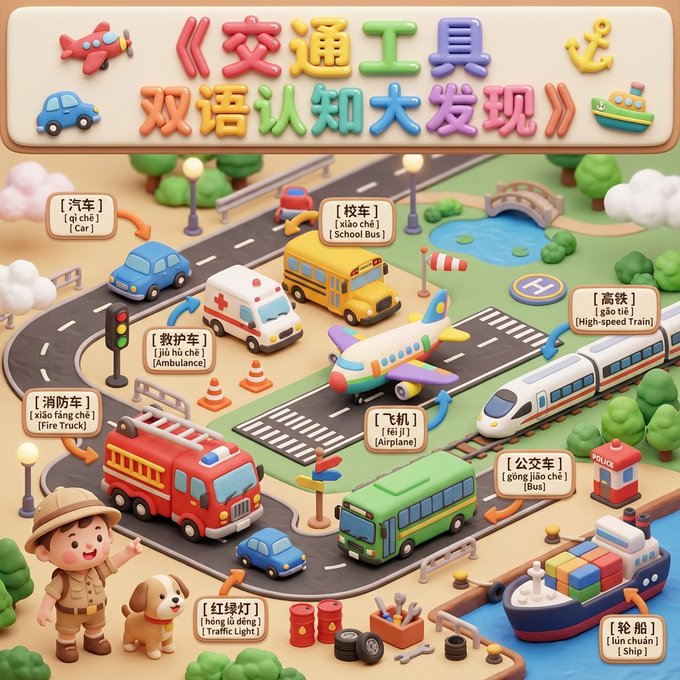 Transportation Vehicles Bilingual Discovery