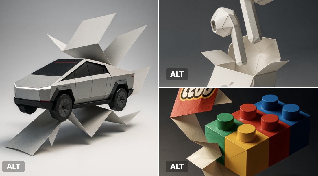 Branded Paper Folds into 3D Product