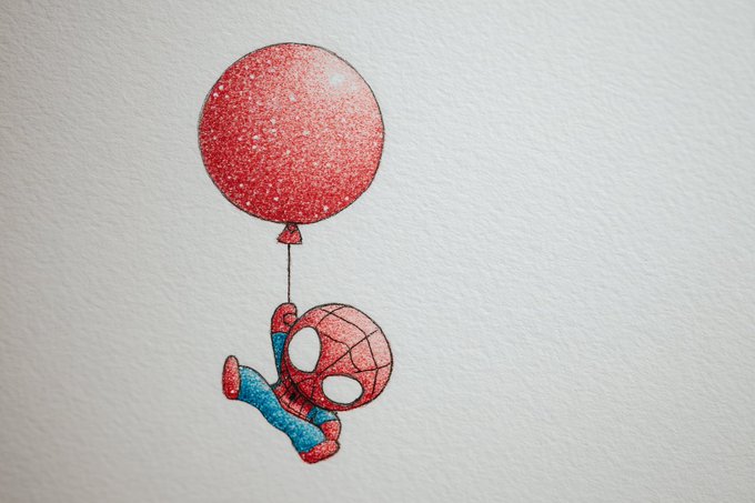 Character crayon drawing in children's book style
