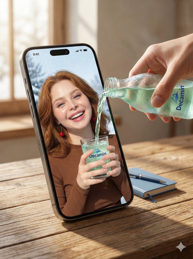Oversized iPhone 17 Pro Max Surreal Pour Scene