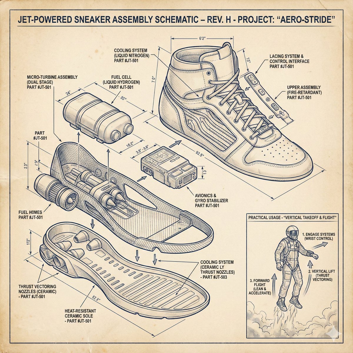 Ultra-Realistic Exploded Technical View