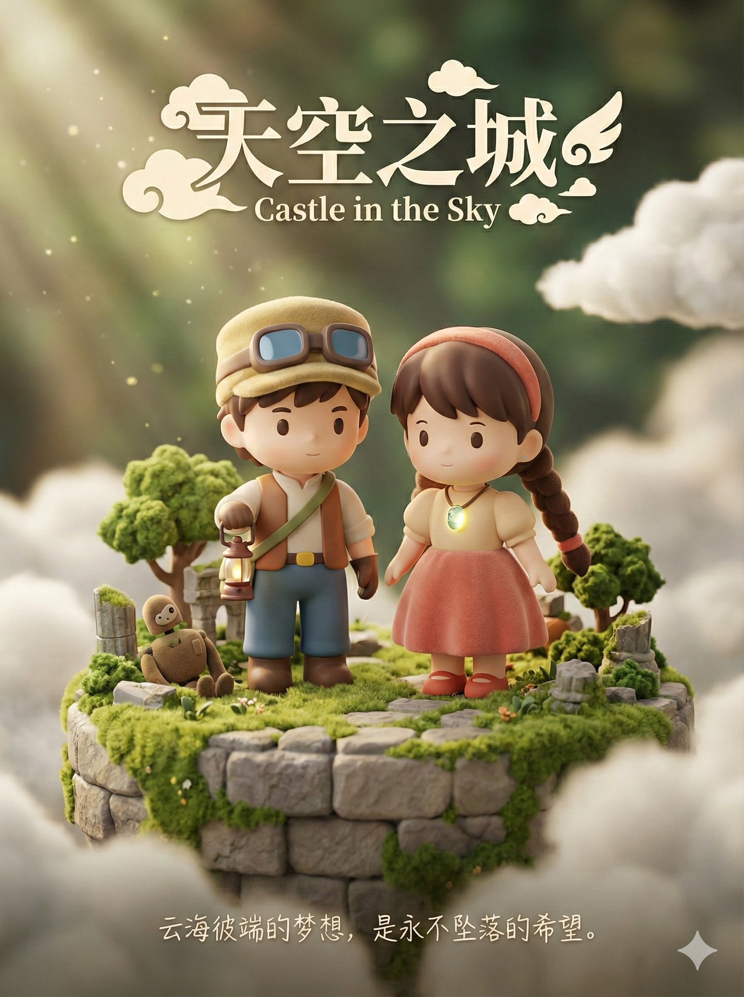 3D Q-Version Healing Toy Movie Poster Template