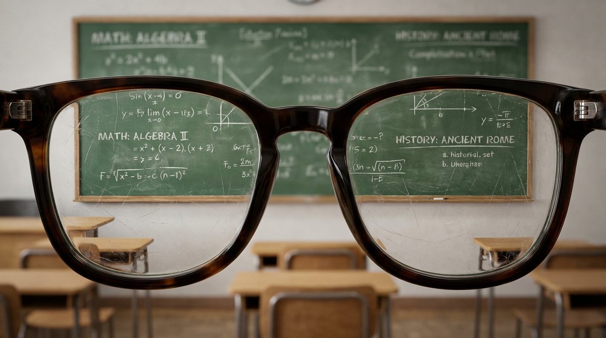Myopic Person's Perspective Through Glasses