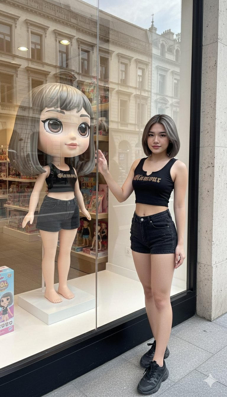 Woman Sees Cartoon Doll of Herself in Luxury Toy Shop Window