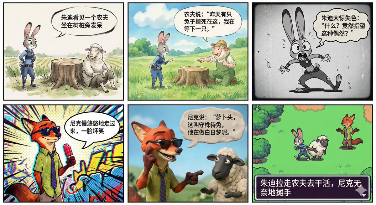 6格漫画每一格的风格都不同 - view 1