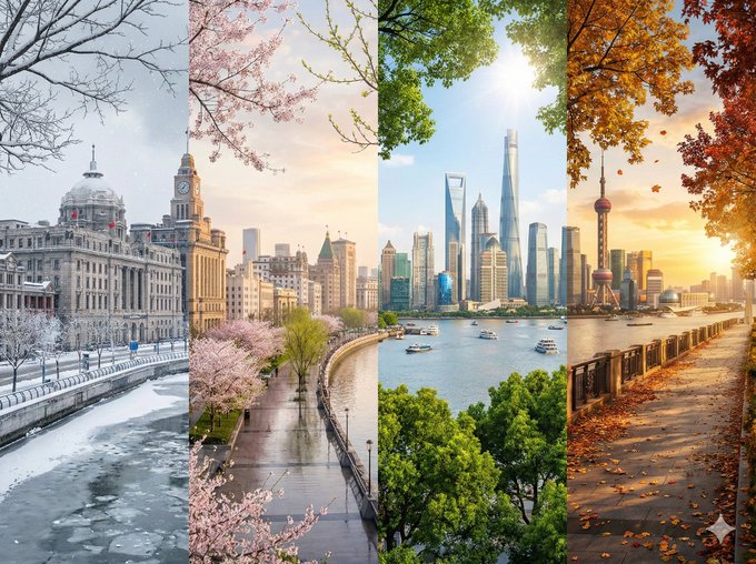 Hyper-realistic Four Seasons Landscape Scroll