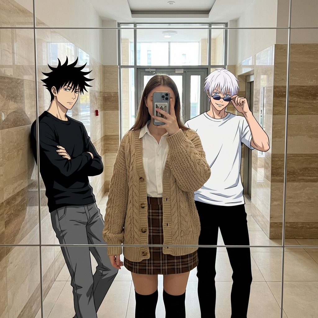 Mixed-Media Reality-Bending Mirror Selfie